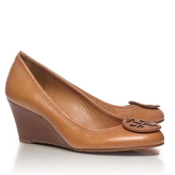 Tory Burch Shoes - Authentic Tory Burch Wedge leather Sally Tan